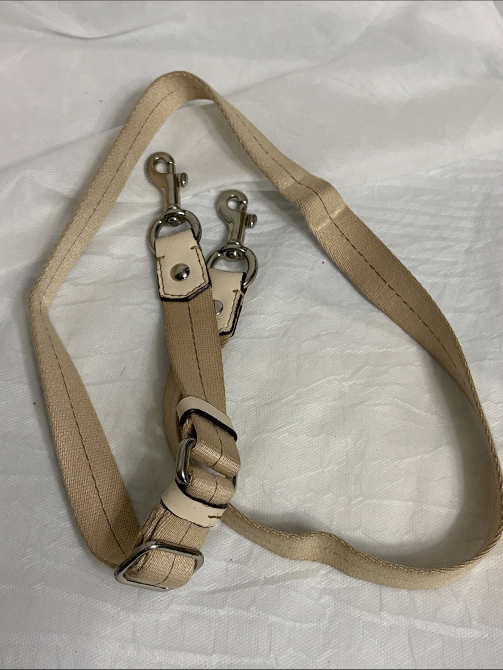 Coach Adjustable Canvas Strap with Silver Hardware